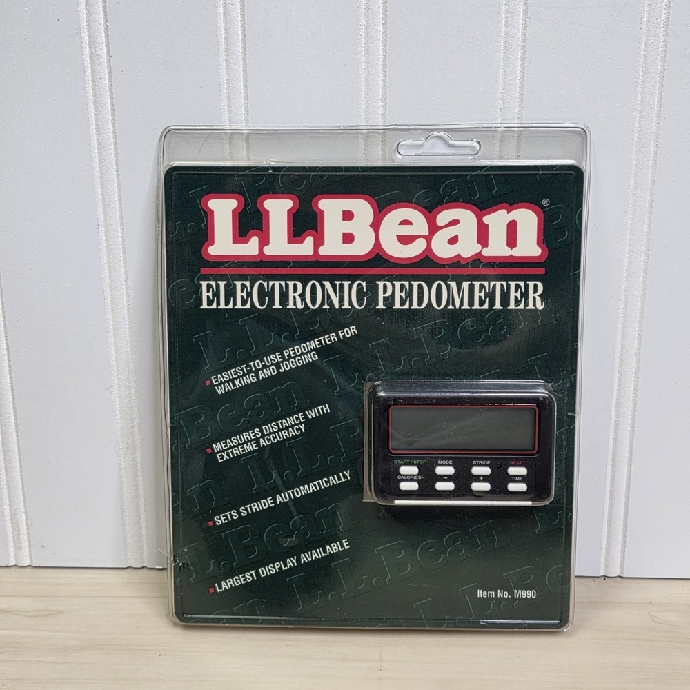 Vintage L.L. LL Bean Electronic Pedometer Model M990 New Sealed‎